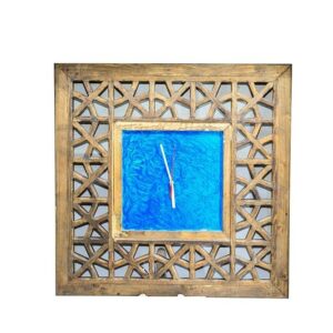 ساعت دیواری چوبی طرح آسمان مدل مشبک